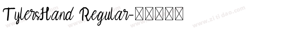 TylersHand Regular字体转换